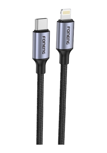 Foneng X95 Pd20w Type-c To Lightning Örgü 1.2m Hızlı Data Ve Şarj Kablosu