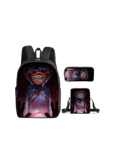 Poppy Playtime Okul Çantası Çocuk Sırt Çantası Veya Öğle Yemeği Çantası Veya Kalem Çantası Veya Çocuklar İçin Üç Parçalı Set Hediyeleri Diğer