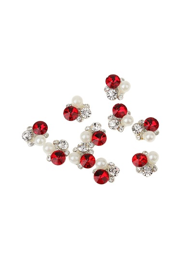 Suntek 10 Adet 3d Gümüş Şarap Nail Art Dekorasyon Metal Takı