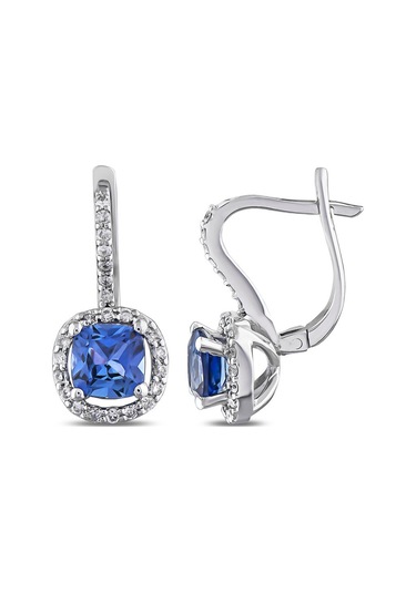 1.80 Karat Safir Pırlanta Küpe