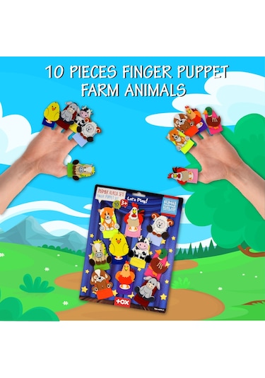 Tox Çiftlik Hayvanları 10 Parça Parmak Kukla Set T220