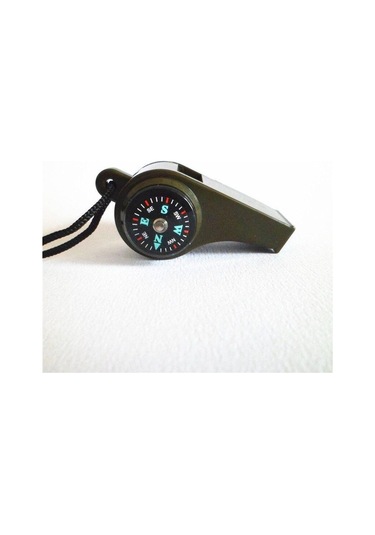 Sahada Hayatta Kalma Malzemeleri Düdük Pusula Büyüteç El Feneri Yeşil