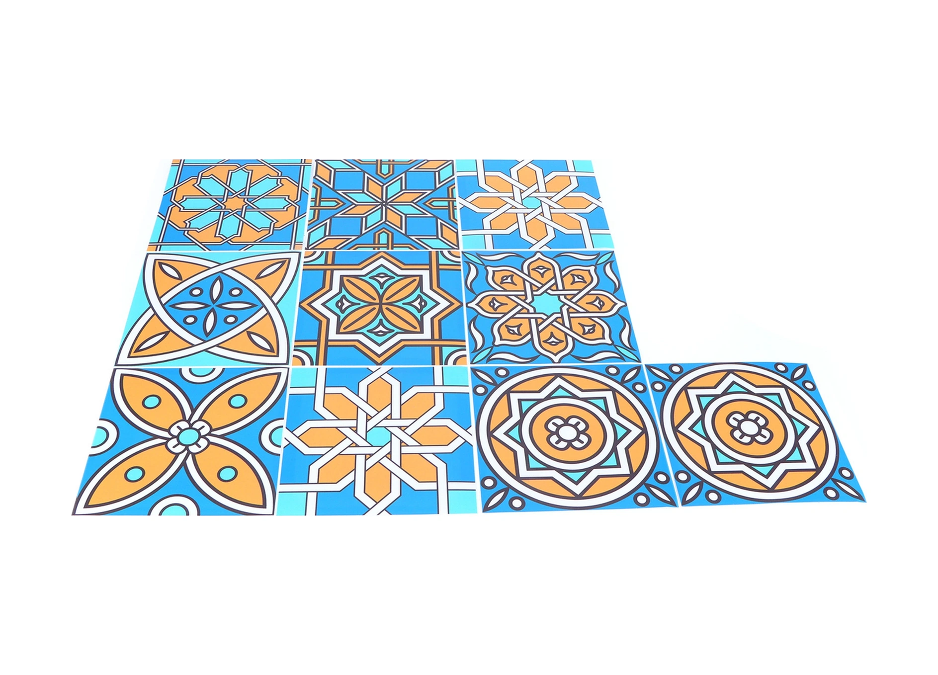 Geeroyoo 10 Adet Pvc Otomatik Yapışkan Siyah Beyaz Mosaik Mdf Duvar Kağıdı, 15x15 Cm, Suya Dayanıklı, Ev Dekorasyonu, Mutfak/banyo Uygun Diğer