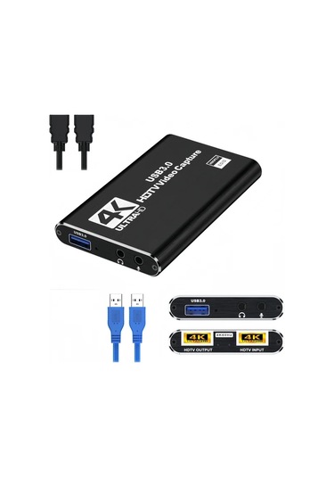 Boatshop1 Balabaxer 4k Hdtv Video Yakalama Kartı Hd Tv Kablosu İle 1080p 60fps Usb 3 Tak Çalıştır