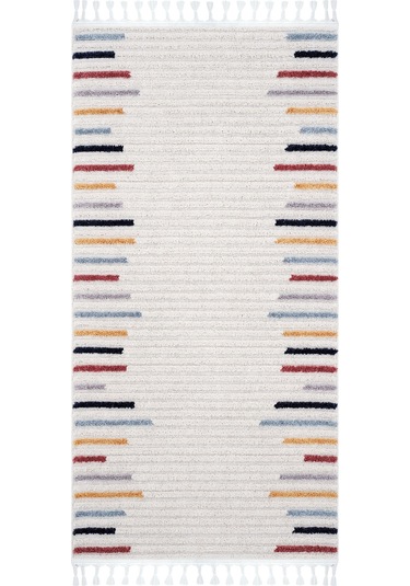 Cool Halı Palazzo Yumuşak Bukle Tezgah Önü Leke Tutmaz Kabartmalı İskandinav Renkli Mutfak Halısı