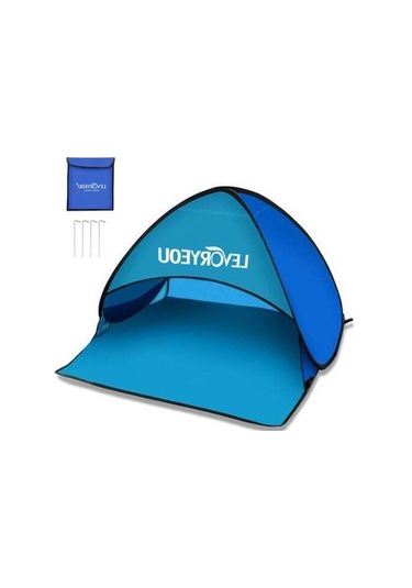 Tongxida Otomatik Açılır Güneş Çadırı, Hafif & Pratik, Plaj Park İdeal Mavi Mavi
