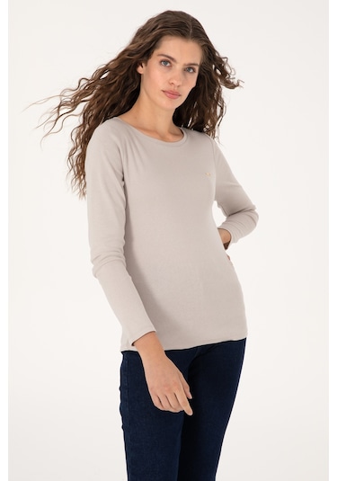 U.s. Polo Assn. Kadın Taş Sweatshirt 50315419-vr049 Tas