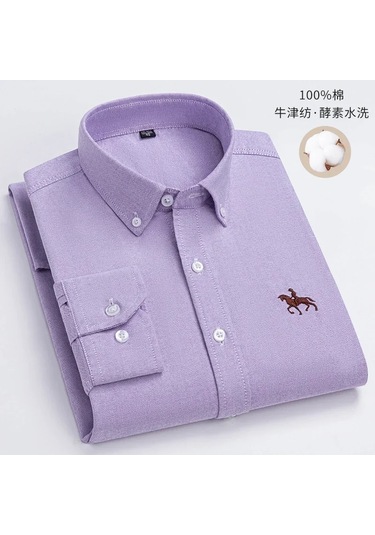 Dval2024 Erkek Pamuklu Çiçek Desenli Uzun Kollu Gömlek - Rahat At İşlemeli Modellergökyüzü Mavi Gökyüzü Mavi