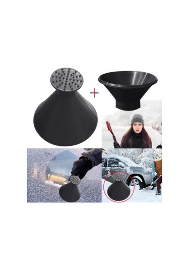 Oto Araç Araba Kar Buz Kırıcı Kazıma Kazıyıcı Koni Ön Cam Temizle N11.742