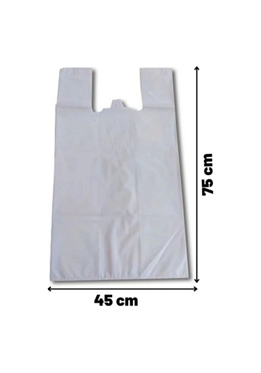 100 Adet 45x75 Ultra Kalın Et Taşıma Poşeti Poşeti 40 Kg Taşır