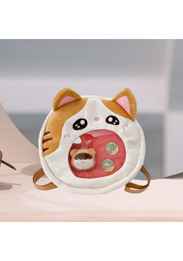 Suntek Karikatür Peluş Sırt Çantası Sevimli Büyük Oyuncak Bebek İle Sarı