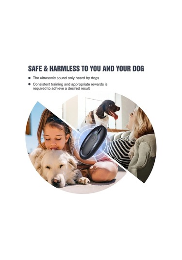 Willowhaven Siyah Taşınabilir Şarj Edilebilir Ultrasonik Köpek Havlama Önleyici Cihaz