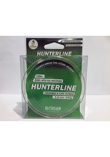 Hunterlıne 0,25Mm - 4,8Kg 100M Fluorocarbon Köstek Misinası