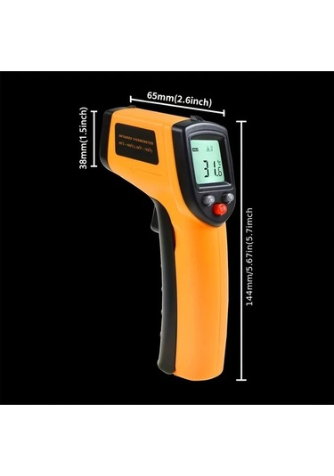 Dashanshop Gm320 Temassız Dijital Laser Kızılötesi Termometre -50c 380c Anında Okuma Yemek Yağ Barbekü