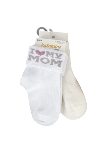 Katamino Mymom 2'li Bebek Çorabı 44118 Beyaz