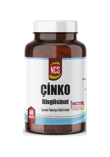 Ncs Çinko (Zinc) Bisglisinat Selenyum Bakır Bisglisinat 60 Tablet