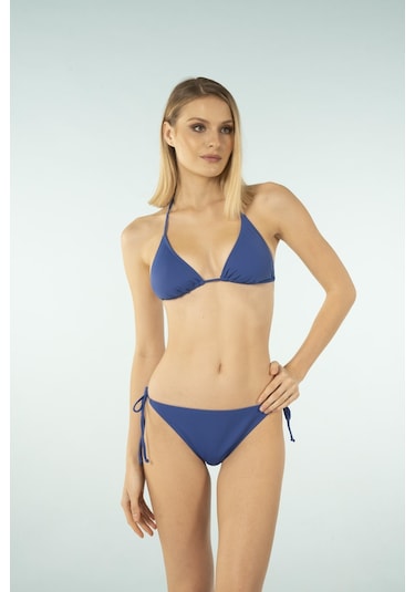 Estiva Üçgen İpli Bikini Takımı - Saks Çok Renkli
