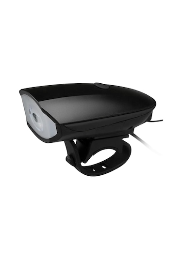 Ranyeek Usb Şarjlı Bisiklet Ön Farı Ve Korna Seti - Gece Sürüşü İçin Su Geçirmez, Yüksek Parlaklık, 3 Işık Modu, 120db Sesli Uyarı Siyah