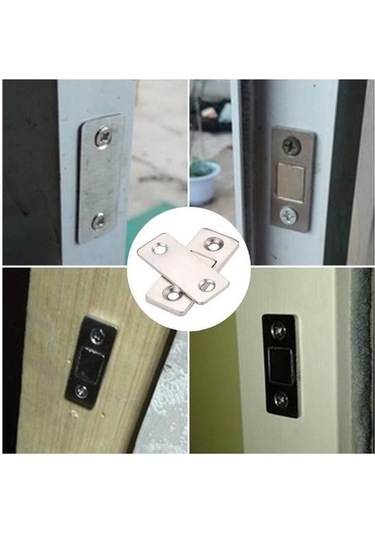 Büro Ev Ofis Mobilyası İçin 2 Çift Kapı Kapak Dolap Çekmece Durdurucu Kapatıcı Mıknatıs Seti Renkli