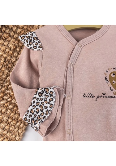 Leopar Desenli 100% Pamuk 8li Hastane Çıkış Seti Çok Renkli