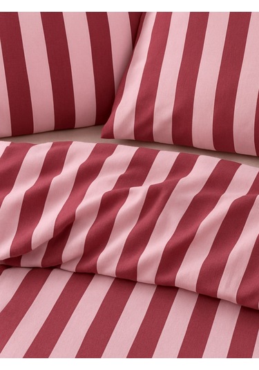 Ranforce Bordo Çift Kişilik Nevresim Seti Renkli