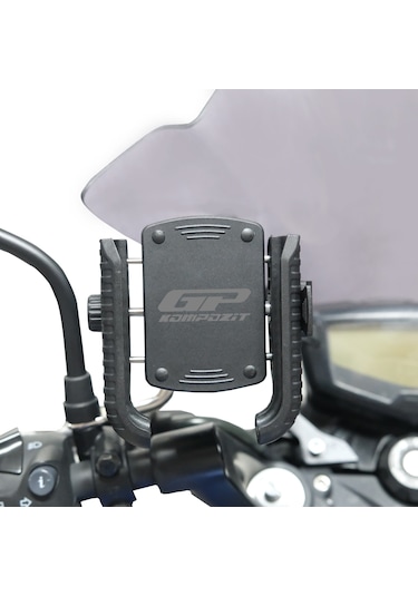 Gp Kompozit Ttr09 Universal Ayna Bağlantılı Titreşim Modüllü Telefon Tutucu Siyah