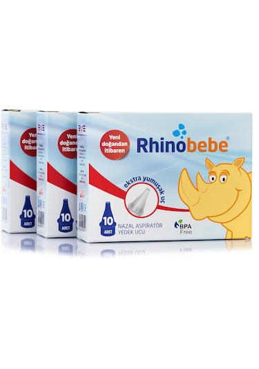 Rhinobebe Ekstra Yumuşak Nazal Aspiratör Yedek Ucu 3 x 10'lu