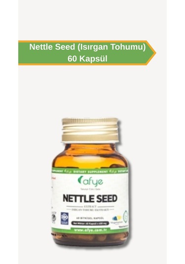 Afye Isırgan Tohumu Ekstraktı 60 Kapsül 600 Mg Nettle Seed