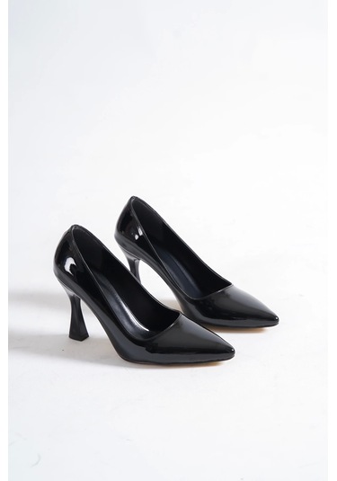 Lionetti Rugan Kadın Topuklu Ayakkabı Siyah - Rugan