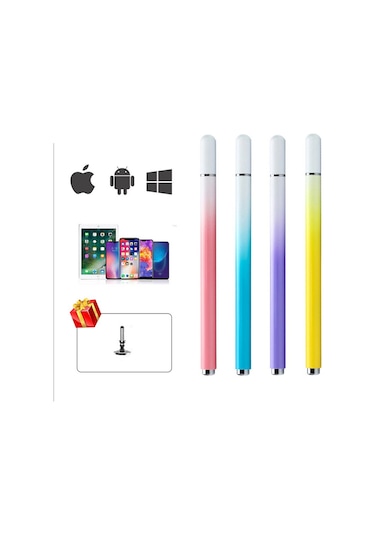 Dokunmatik Tablet Telefon Kalemi +1 Yedek Uç Renk Geçişli Passive