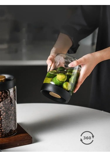 Youtek 500ml Geniş Ağızlı Borosilikat Cam Saklama Kabı - Gıda Depolama Şeffaf