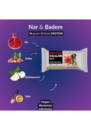 Balanu Protein Bar Seti 55 Gr 4 Farklı Lezzet 2'li Paketler X 4 A
