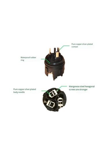 Metabagua Led Ekran Fişi Aydınlatma Ekipmanı Güç Konnektörü Fişleri A-sarı Uvxy5ı Açık Sarı
