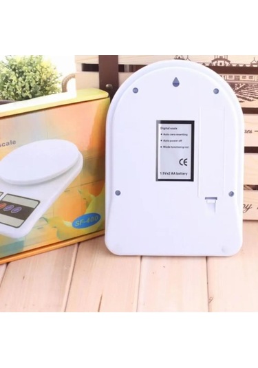 Dijital Göstergeli 10 Kg A Kadar Tartabilen Hassas Mutfak Tartısı Beyaz