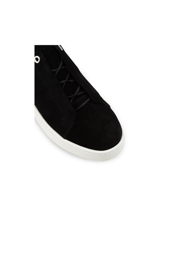 Deery Erkek Hakiki Süet Siyah Gizli Bağcıklı Sneaker Ayakkabı - 04444msyhe01
