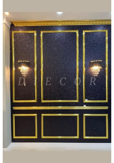 Diecor Dekoratif Polistren 15 Adet 4 Cm Gold Duvar Çıtası Beyaz 4 Cm Model:xa210