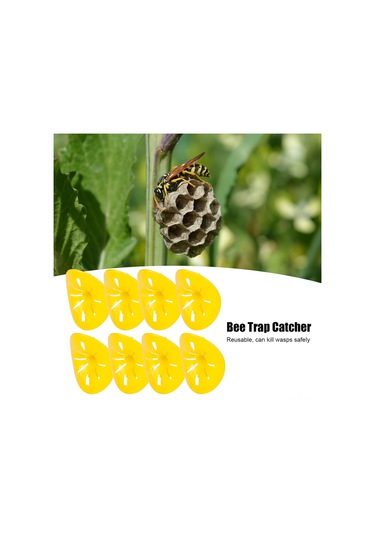 Teltree 30 Adet Çiçek Desenli Yeniden Kullanılabilir Arı Tuzağı - Abs Malzeme - Kolay Kurulum - Piknik, Terrace Ve Kamp İçin Uygun Arı Yakalama Aracı