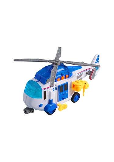 Sesli Ve Işıklı Kurtarma Helikopteri - Pervaneli Eğitici Oyuncak Helikopter 21 Cm