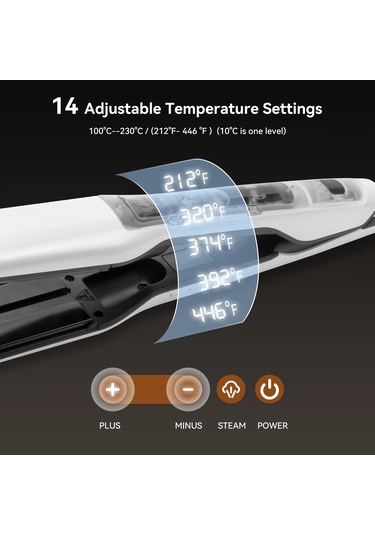 1pcs Steam Hair Straightener Professional Salon Nano Titanium