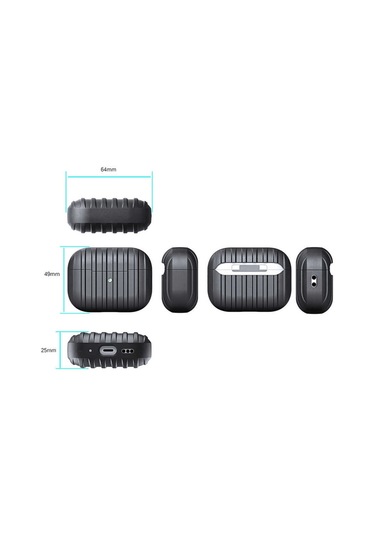 Noktaks - Airpods Pro 2 Uyumlu Airpods Pro 2 - Kılıf Airbag 30 Kılıf - Kırmızı