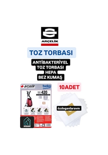 Arçelik Uyumlu S4210 -s4240 Süpürge Toz Torbası 10 Adet
