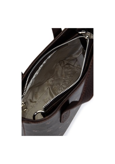 Tamer Tanca Kadın Suni Deri Kahverengi Desen El Çantası 743 2342 Erk Cnt Sk25-26 Kahve Gfrj Kahverengi