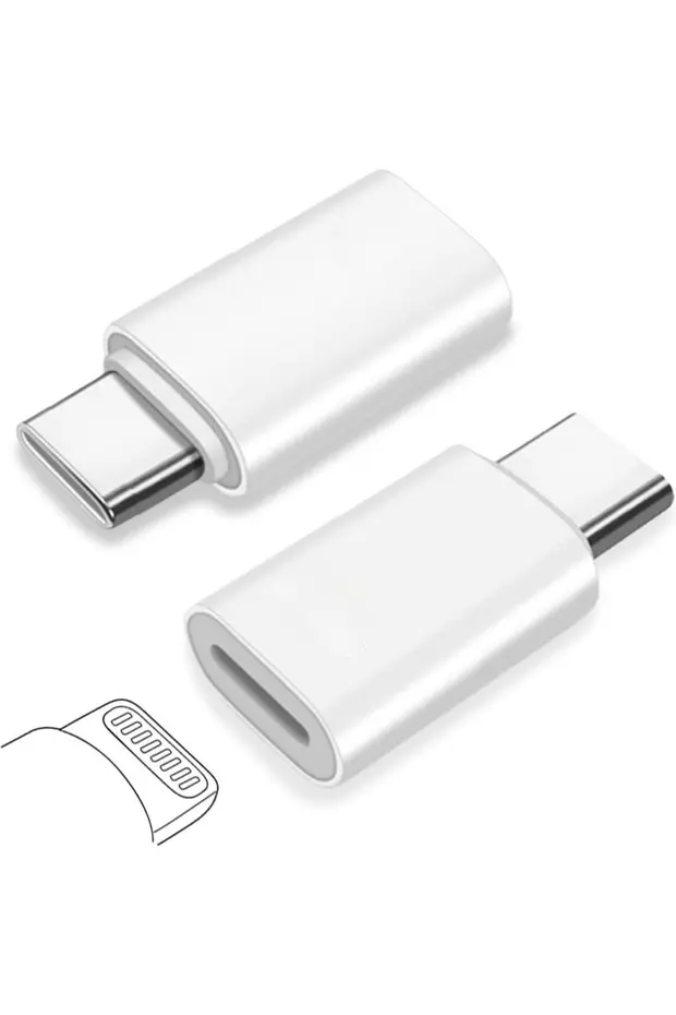 Yeni Nesil Apple iPhone Uyumluler İçin Şarj Uç Adapter Type-c To Lightning Şarj Data Çevirici Dönüştürücü Adaptör 1