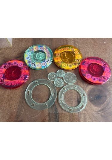6 Adet Birden 3 Boyutlu Desen Çizim Cetveli Spirograph