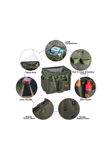 Sundick-katlanabilir Kamp Çantası Taşınabilir Seyahat Saklama,yeşil Kamuflaj Diğer