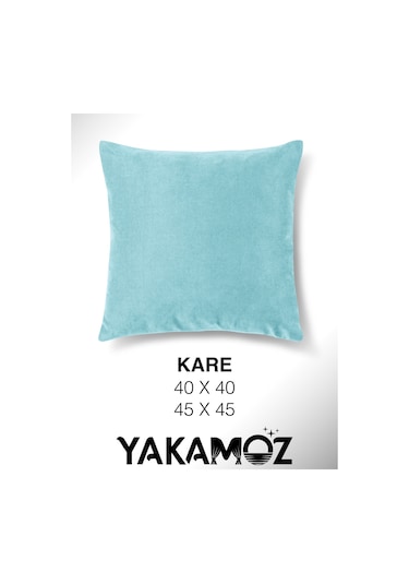 Br Yakamoz Nil Yeşili Kırlent , Yastık Kılıfı Kadife Görünümlü Velvet Touch Serisi Nil Yeşili