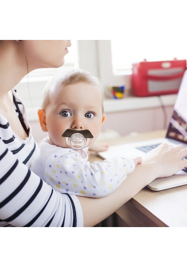 Xindoker Kahverengi Sakal Desenli Bebek Emzik, Bpa'sız Gıda Grubu Silikon, Diş Çene Gelişimi Ve Ağrı Alleviatesi, 6 Aylık Ve Üzeri Bebeler İçin