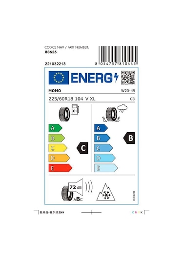 Momo 225/60 R18 104V XL North Pole W-20 Kış Lastiği 2024