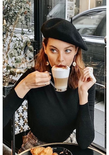 Fransız Keçe Siyah Ressam Bere Siyah