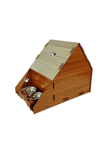 Dekoratif Ahşap Kedi Evi 40 x 40 x 35 CM